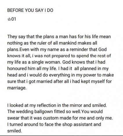 before you say i do read free
